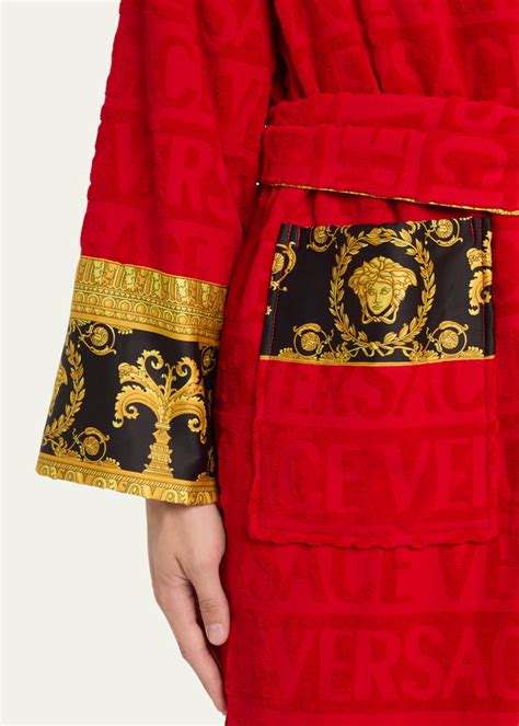 versace robe men price|versace unisex barocco sleeve robe.